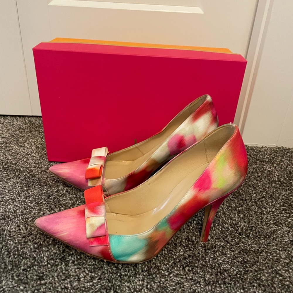 Kate Spade- Lilia Giverny Floral/Printed Fabric shoes size 7.5